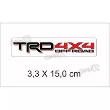 Emblema Adesivo Resinado Toyota Trd 4x4 Off Road Rs09 Cor Padrão