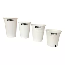 Vaso Plástico Descartable Blancos 300cc - Pack X100u
