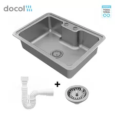 Cuba Sobrepor Ou Embutir Docol Massima 68x48 Inox Escovado Cor Aço Inox