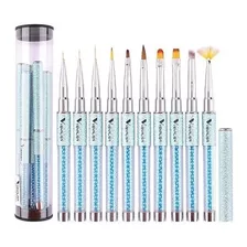 Venalisa® Set 10 Pinceles Cristal Para Uñas Manicure