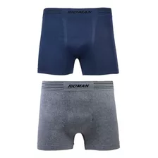 Cueca Boxer Masculina Delrio Sem Costura 2 Peças - Bx5418