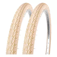 2x Pneu Krokodil Creme Bege Lotus Aro 26 X 1,90 Bike Retrô