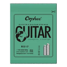 Pak Cuerdas Guitarra Electrica Orphee 10-46 Y 10 Puas 