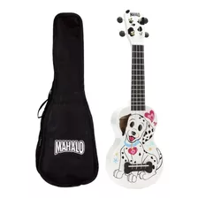 Ukulele Mahalo Ma1dwt Soprano Dálmata Blanco Con Funda