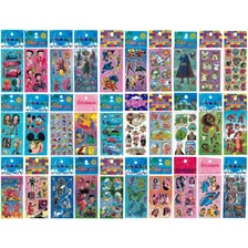 Kit 500 Cartelas Adesivo Infantil Sticker Vários Personagens