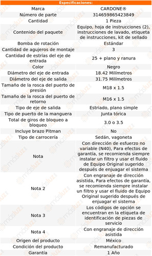 (1) Caja Direccin Hidrulica Buick Roadmaster 91/93 Reman Foto 4