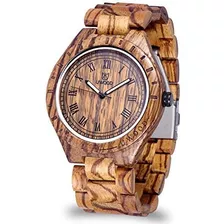 Estilo De Madera Relojes Vintage Hombres Grabado Natural Ceb