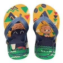 Chinelo Baby Dupé Alpargatas Turma Da Mônica C/ Elástico