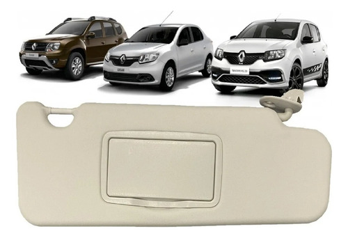 Visera Renault Logan Sandero Duster Oroch Par, Color Beige Foto 2