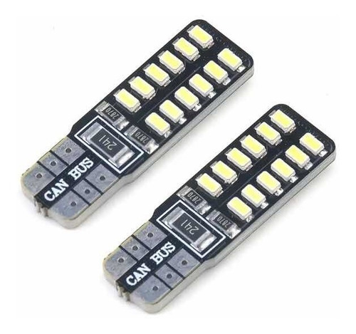 2x Focos Pellizc T10 24 Smd 3014 Canbus 12v W3w W5w 168 194 Foto 2