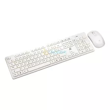 Kit Teclado E Mouse Sem Fio 2.4ghz Branco - Jx-k90