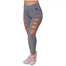 Calça Legging Charmosa Corte A Laser Em Formas De Quadrados