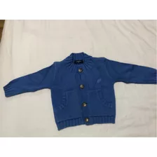 Campera Pioppa Con Botones Frente Niños Azul Talle S Nueva