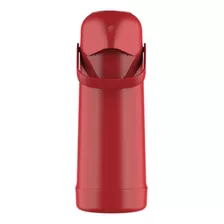 Garrafa Térmica Termolar Magic Pump De Vidro 1l Vermelha-romã