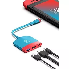 Dock Portátil P/ Nintendo Switch E Oled Novo Lacrado Base 4k