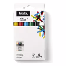 Liquitex Professional Paint Marker Set, 6 Piezas, Classics