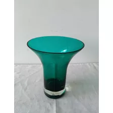 Florero De Cristal Murano Verde - 17 Cms