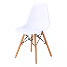 Silla Eames Colores X 2 Unidades Color De La Estructura De La Silla Marrón Claro Color Del Asiento Blanco