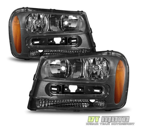 Par Faros Negro Interior Chevrolet Trailblazer Ls 2003 4.2l Foto 3