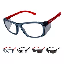 Oculos Segurança Para Colocar Lente Grau Cancun - Epi Cor Da Lente Vermelho Incolor