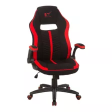 Cadeira Gamer Anima Vermelho/preto Estofada Regulagem Altura