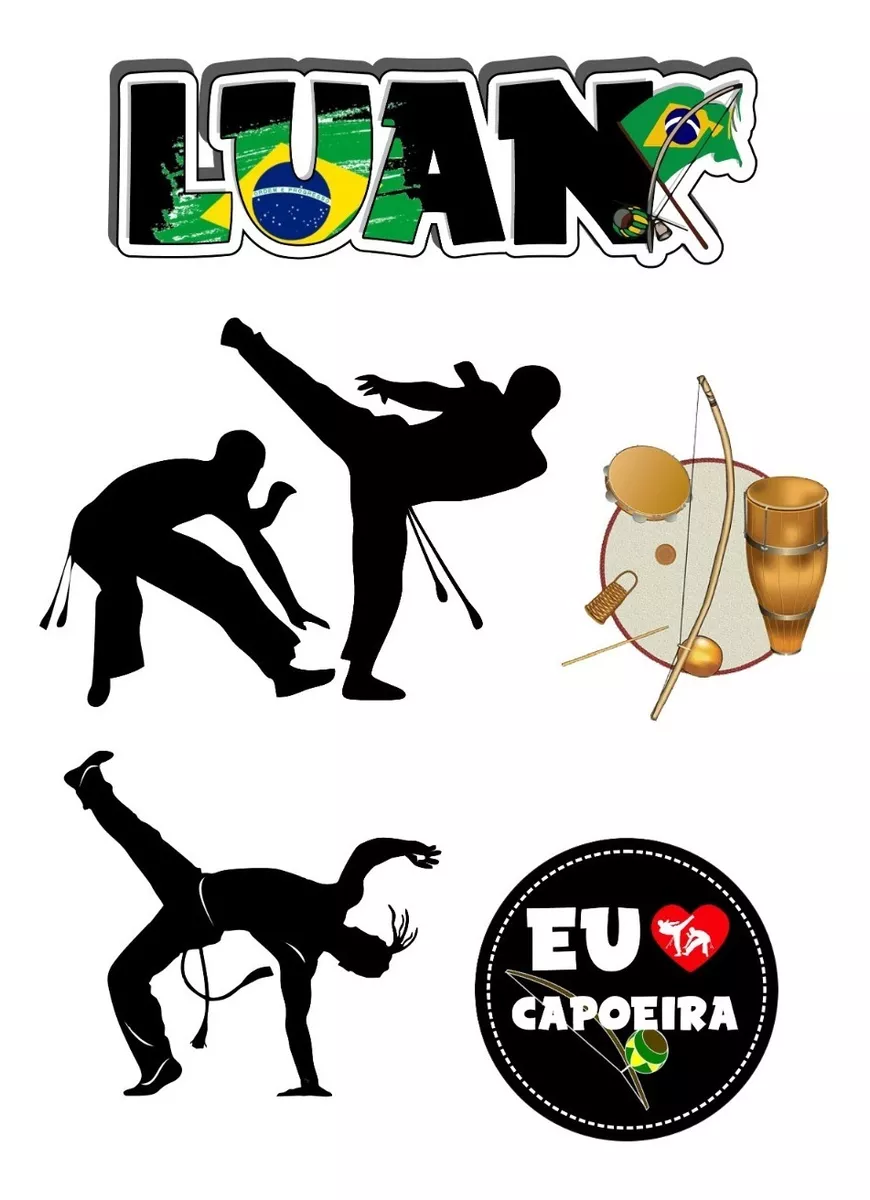 Topo Topper De Bolo Capoeira Personalizado