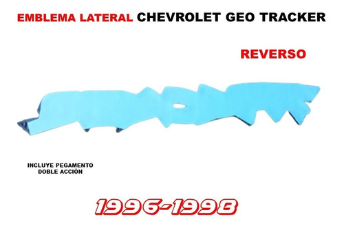 Emblema Lateral Izquierdo Chevrolet Tracker 1996-1998 Foto 3