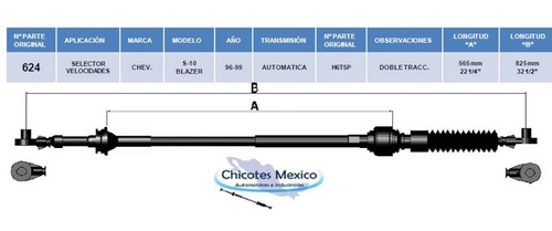 Chicote Velocidades Chevrolet S-10 Blazer 96-99 Automtica Foto 4