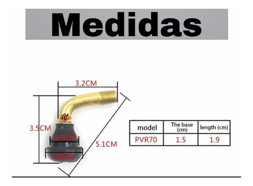 4 Pz Vlvula Pivote De Rin Para Motoneta Pvr70 Doblada Foto 3