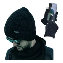 Kit Luva + Touca Gorro Masculina Diversas Cores Envio Em 24h