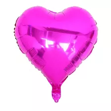 10 Balão Metalizado Coração Rosa Pink 45cm Decoração Festa