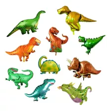 Globos De Metal De Dinosaurio Gigante De 10 Piezas Para Deco