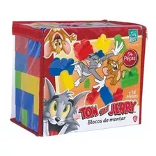 Sacola Blocos De Montar Tom E Jerry 54 Peças Super Toys