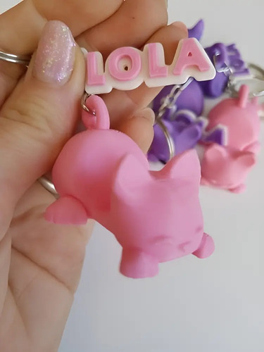 Llavero Souvenir Gatito Portacelular + Dije Nombre X 10 U.