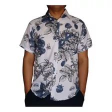 Camisa Diseño Verano Guayabera Hawaiana Hombre