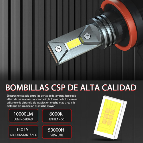 Kit De Bombillas Led H9 H11 Para Nissan X-trail 2015-2019 Foto 2