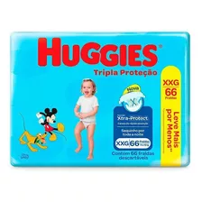 Fraldas Huggies Tripla Proteção Xxg 66 U