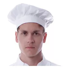 Gorro De Chef O Cocina Blanco Ajustables Elásticos Hz