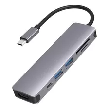 Hub Usb-c 3.0 6 En 1 Hdmi 4k Usb Sd Macbook Pro Air Pc Noteb