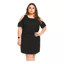 Vestido Plus Size Preto, Ciganinha, Do 44 Ao 50 - Promoção! 