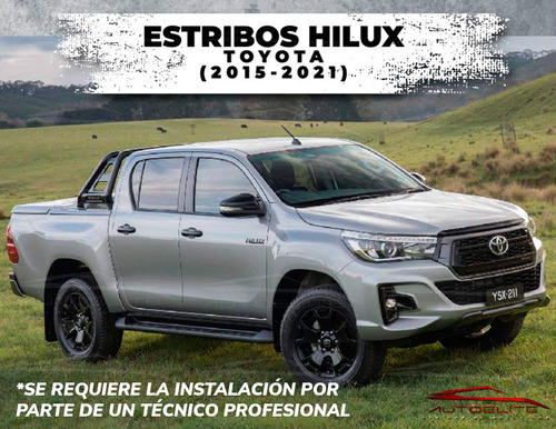 Estribos Hilux Toyota 4pts 2015 16 17 18 19 2020 2021 Torus Foto 2