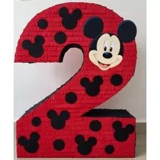 Piñata De Cumpleaños Y Fiestas Mickey Mouse N°2 Rojo 