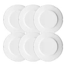 Plato Postre Porcelana 20 Cm Línea Provenza Verbano X6