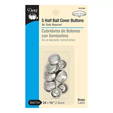 Dritz Mitad Bola Botones, 5/8 inch Tamaño 24 5/pkg.