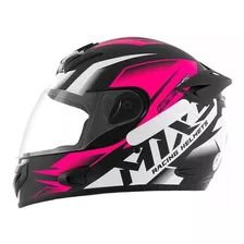 Capacete Para Moto Fechado Mixs Fokker Storm 2019 Cor Rosa Tamanho Do Capacete 60