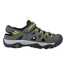 Sandalia Outdoor Goodyear 4101 Olivo Y Amarillo Para Hombre