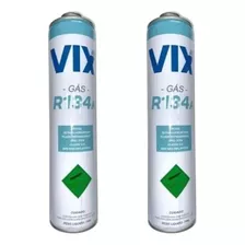 02 Refil De Gás R134a 750g Vix P/ Geladeira / Ar Automotivo 