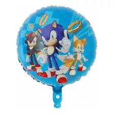 10 Balão Metalizado Sonic 45cm