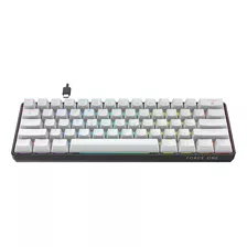 Teclado Force One Atlas 60% 63 Teclas-huano Red -rgb Cor De Teclado Branco Idioma Português Brasil