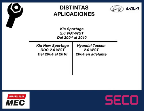 Kit Embrague Para Kia New Sportage Ddc 2.0 Del 2004 Al 2010 Foto 2